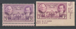 EU 1936 N° 342/342a ** Neufs MNH Superbes Centenaire De L'Indépendance Du Texas Houston Et S. Austin El Alamo San - Unused Stamps