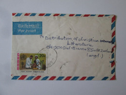 Ghana Enveloppe Voyage 1982 Bel Affranchissement/Ghana Mailed Envelope 1982 Nice Franking - Ghana (1957-...)