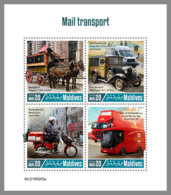 MALDIVES 2019 MNH Buses Busse Bus Mail Transport M/S - OFFICIAL ISSUE - DH1921 - Bussen