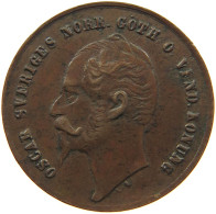 SWEDEN 2 ÖRE 1858 Oscar I. (1844-1859) #t018 0003 - Suède