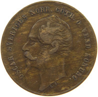 SWEDEN 2 ÖRE 1858 Oscar I. (1844-1859) #a062 0505 - Suède