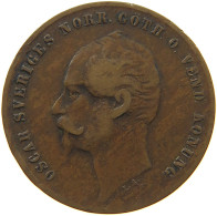 SWEDEN 2 ÖRE 1857 Oscar I. (1844-1859) #s076 0117 - Suède