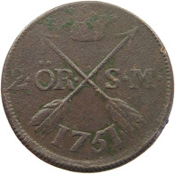 SWEDEN 2 ÖRE 1751 Frederick I (1720-1751) #c035 0197 - Suède