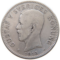 SWEDEN 2 KRONOR 1913 Gustav V. (1907-1950) #t156 0459 - Suède