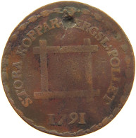 SWEDEN 6 ÖRE 1791 Gustav III. (1771-1792) #c046 0013 - Suède