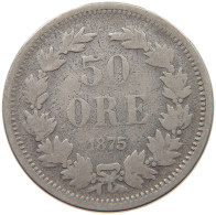 SWEDEN 50 ÖRE 1875 Oscar II. (1872-1907) #c068 0229 - Suède