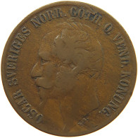 SWEDEN 5 ÖRE 1857 Oscar I. (1844-1859) RARE VARIETY #c020 0295 - Suède