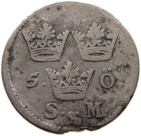 SWEDEN 5 ORE 1693 Charles XI. (1660-1697) #t007 0321 - Suède