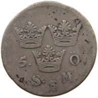 SWEDEN 5 ORE 1692 Charles XI. (1660-1697) #t007 0315 - Suède