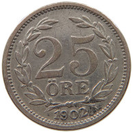 SWEDEN 25 ÖRE 1902 Oscar II. (1872-1907) #a045 0967 - Suède