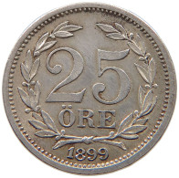 SWEDEN 25 ORE 1899 Oscar II. (1872-1907) #t111 0083 - Suède