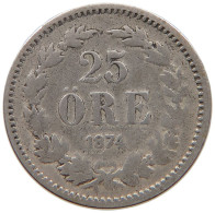 SWEDEN 25 ÖRE 1874 Oscar II. (1872-1907) #a044 0377 - Suède