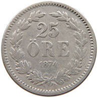 SWEDEN 25 ÖRE 1874 Oscar II. (1872-1907) #a004 0257 - Suède