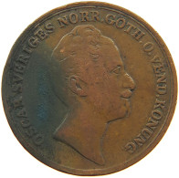 SWEDEN 2/3 SKILLING 1851 Oscar I. (1844-1859) #t020 0077 - Suède