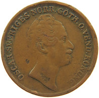 SWEDEN 2/3 SKILLING 1849 Oscar I. (1844-1859) #t020 0069 - Suède