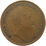 SWEDEN 2 SKILLING 1847 Oscar I. (1844-1859) #t019 0223 - Suède