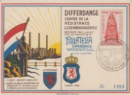 Carte  LUXEMBOURG   Journées  De  La   Résistance   DIFFERDANGE   1945 - Cartoline Commemorative