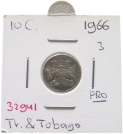 TRINIDAD TOBAGO 10 CENTS 1966  #alb058 0479 - Trinidad Y Tobago