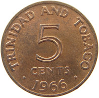 TRINIDAD AND TOBAGO 5 CENTS 1966  #s062 0249 - Trinidad En Tobago