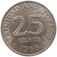 TRINIDAD AND TOBAGO 25 CENTS 1966  #s061 0457 - Trindad & Tobago