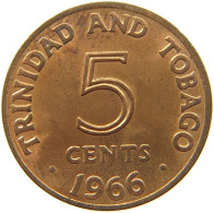 TRINIDAD AND TOBAGO 5 CENTS 1966  #s067 0179 - Trinidad En Tobago