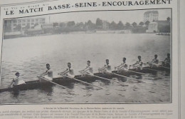 1907 AVIRON - LE MATCH BASSE SEINE = ENCOURAGEMENT - LA VIE AU GRAND AIR - Rowing