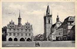 Leitmeritz - Markt Mit Kirche Gel. - Sudeten