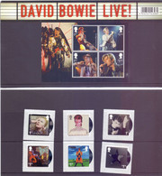 Great Britain 2017 David Bowie Live P.Pack Set + Sheetlet - Unused Stamps