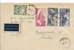 POLEN 274 / Fischindustrie, 3 Werte + Zusatzmarke 1956 - Briefe U. Dokumente
