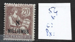 ALEXANDRIE 54 * Côte 3 € - Unused Stamps