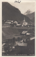 D7914) GASCHURN - 951m Mit Vallula 2815m - Montafon - Tolle FOTO AK - Kirche Häuser ALT - Gaschurn