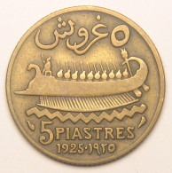 5 Piastres, Type à La Trirème 1925 - Libanon