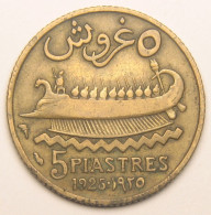 5 Piastres, Type à La Trirème 1925 - Libanon