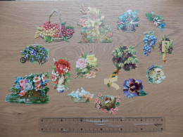 LOT DE 14 DECOUPIS FLEURS - Blumen