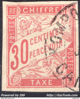 COLONIES GENERALES TIMBRE TAXE N° 22 CAD DE KOMPONG THOM CAMBODGE RARE - Postage Due