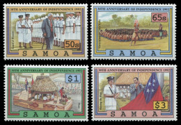 Samoa 1992 - Mi-Nr. 728-731 ** - MNH - Unabhängigkeit - Samoa Américaine