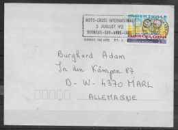 FRANCE  Lettre  1992 Verneuil Sur Avre Moto Cross - Motorbikes