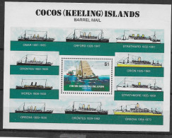 Cocos Islands Mnh ** Ship Sheet 1984 - Cocos (Keeling) Islands