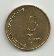 Slovenia 5 Tolarjev 1995. KM#22 - Slovenië