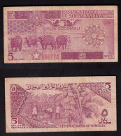 SOMALIA 5 SHILLING 1986 PIK 31B BB - Somalie