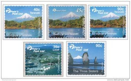 New Zealand 2003 2004 Pete's Post (Privat Postal Service) Egmont Taranaki Volcano MNH ** (set 5 Stamps) - Nuevos