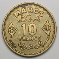 Maroc, Protectorat Français, 10 Francs 1952 (1371), Bronze-aluminium - Marocco