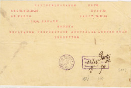 Nouvelle Caledonie Caledonia Radiotelgramme Recu De Paris Noumea Cad 15 Dec 1926 BE - Lettres & Documents