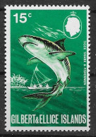 Gilbert & Ellice Islands Mnh ** 1971 Shark Fish 6 Euros - Îles Gilbert Et Ellice (...-1979)