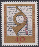 1972 Deutschland > BRD, ** Mi:DE 739, Sn:DE 1094, Yt:DE 585, Posthorn D. Reichspost, Gründungsverfügung - Poste