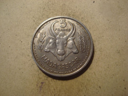 MONNAIE MADAGASCAR 5 FRANCS 1953 - Madagaskar