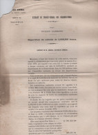 Conseil General De Haute Saone - 1872 - Proces Verbal Des Deliberations - Repartition Du Subside - Historical Documents