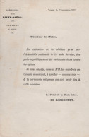 Prefecture De Haute Saone - 1872 - Prieres Publiques Ordonnees Dans Toutes Les Eglises - Historical Documents