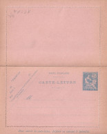 CHINE - ENTIER POSTAUX : CARTE LETTRE - Neuf (type Mouchon) 25c Bleu - Covers & Documents