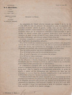 Prefecture De Haute Saone - 1874 - Dommages De Guerre - Repartition Subside Definitif - Historical Documents